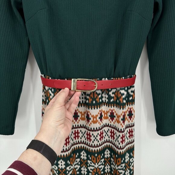 turtleneck geometric funky disco belt S M - Picture 6 of 11